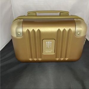MONSTER ENERGY ULTRA GOLD Hard Case Lunchbox w/ Adj. Strap 12.5x6.5x8"